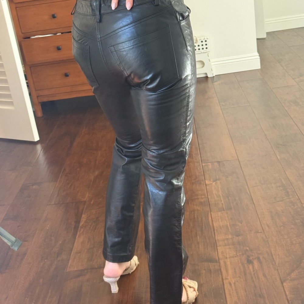 Black Leather Pants, Y2K Gap Vintage 90s